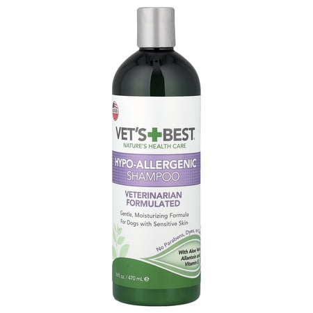 Vet's Best Hypo-Allergenic Dog Shampoo for Sensitive Skin, 16 oz