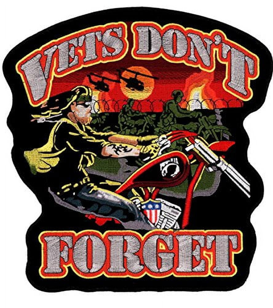 Vets Don't Forget POW MIA Military Embroidered Patch Iron or Sew HLPM24860