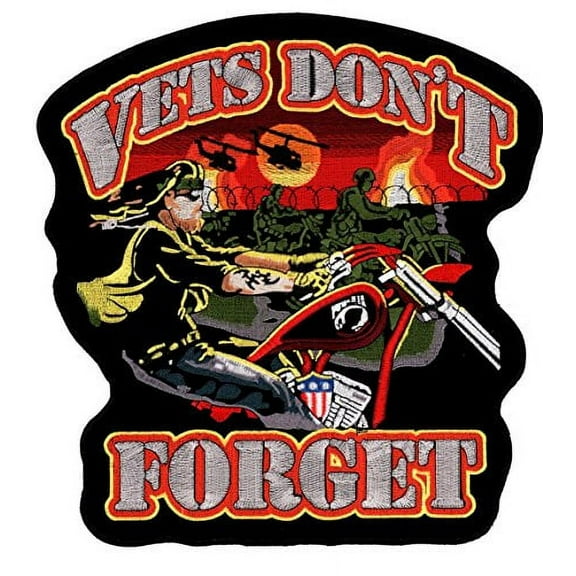 Vets Don't Forget POW MIA Military Embroidered Patch Iron or Sew HLPM24860
