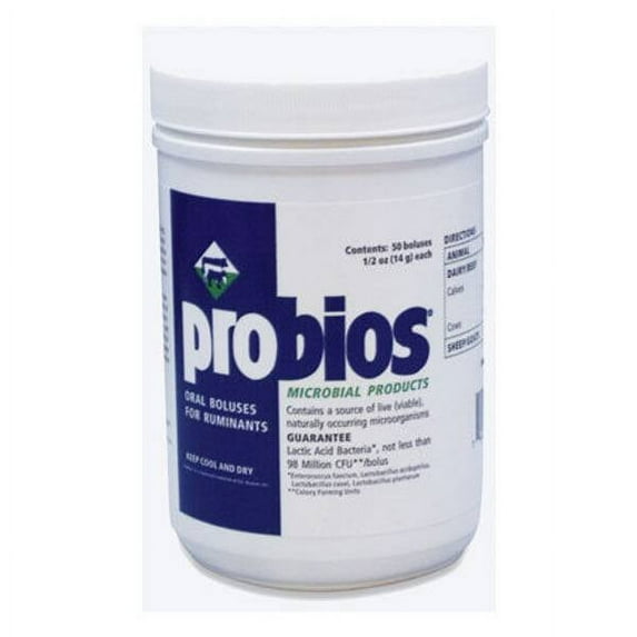 Vets Plus Probios D-Probios Oral Boluses For Ruminants .5 Ounce/50 Ct