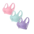 thumbnail image 1 of Vetsdori 3 Pack Sports Bras for Women Wireless Plus Size Bra Bralette Pullover Soft Lightly Womens Underwear Seamless, Size XXL, 1 of 2