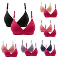 thumbnail image 1 of Vetsdori Breathable Everyday Bras for Women Wireless Bralette 2 Pack No Padding,Push up Womens Bras Large Bust Bras, 1 of 3