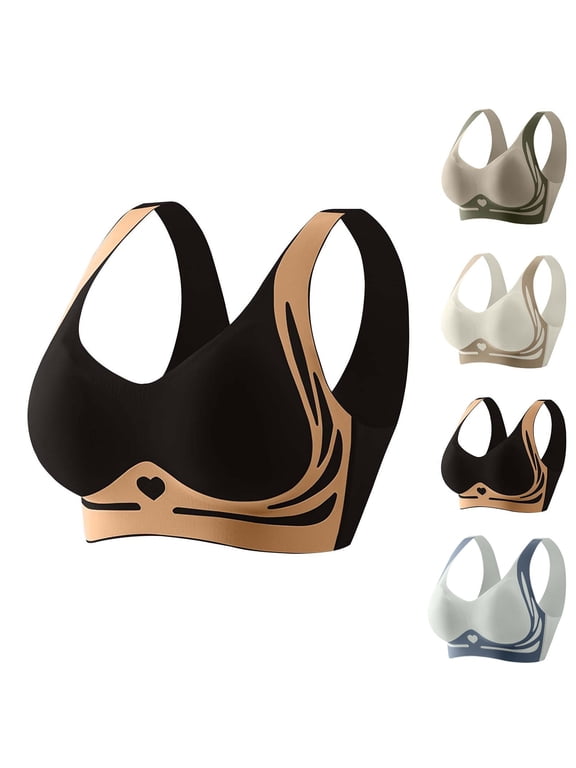 Breathable Sports Bras for Women Wirefree Bralette Workout No Padding,Lightweight Womens Bras Soft
