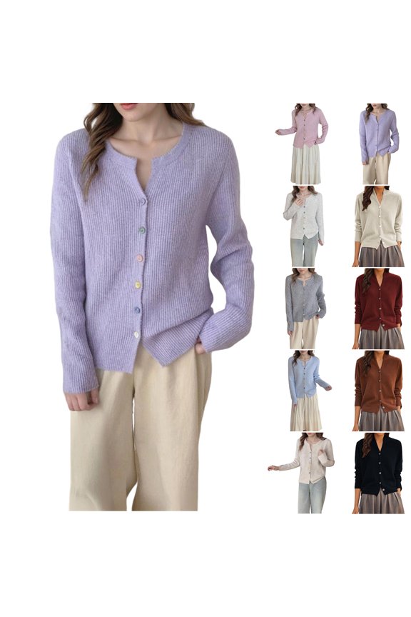 Cardigans Sweaters for Women Button up Pullover Jackets Winter Winter V-Neck Warm Long Sleeve Womens Sweaters Knitted