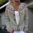 thumbnail image 1 of Vetsdori Cardigans Sweaters for Women Plus Size Warm Button Long Sleeve Knitted Jackets Winter Womens Sweaters, 1 of 4