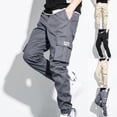 thumbnail image 1 of Vetsdori Cargo Pants for Men Outdoor Fashion Pockets Gifts for Men Pantalones Travel Elastic Waist Casual Mens Trousers Straight Leg, 1 of 7