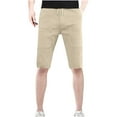 thumbnail image 1 of Vetsdori Cargo Shorts for Men Summer Athletic Short Pants Khaki Zipper Pockets,Workout Casual Relaxed Fit Elastic Waist Mens Shorts, 1 of 8