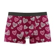 thumbnail image 1 of Vetsdori Casual Trunks for Men Valentines Cozy Heart Print Boxers Elastic Waist Soft Trendy Gift for Men Mens Underwear, 1 of 2