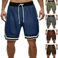 thumbnail image 1 of Vetsdori Dry Fit Athletic Shorts for Men Pockets Workout Short Pants Running Ropa Drawstring,Summer Breathable Mens Shorts Lightweight,Size 36, 1 of 4