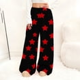 thumbnail image 1 of Vetsdori Flannel Pajamas Pants for Women Holiday Pockets Pj Bottoms Soft Sleep Pants,Elastic Waist Womens Lounge Pants Printed,Black, 1 of 7
