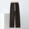 thumbnail image 1 of Vetsdori Fleece Pajamas Pants for Women Soft Pj Bottoms Pockets Elastic Waist Sleepwear Wide Leg Corduroy Womens Lounge Pants Plain, 1 of 7