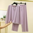 thumbnail image 1 of Vetsdori Fleece Pajamas Sets for Women Long Sleeve Nightwear Casual Soft Sleepwear 2 Pieces,Pants Womens Pajamas Homewear, 1 of 6