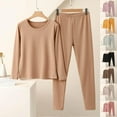 thumbnail image 1 of Vetsdori Fleece Pajamas for Women Seamless Nightwear Sets Soft , Thick Thermal PJS Sleepwear Winter Womens Loungewear, 1 of 3