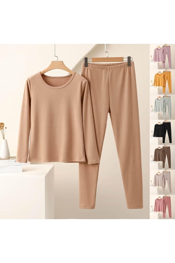 Fleece Pajamas for Women Seamless Soft Nightwear Sets Winter , Home Womens Loungewear Sleepwear