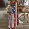 thumbnail image 1 of Vetsdori Fourth of July Maxi Dress for Women's American Flag Red White and Blue Slip Dress Summer Backless,V-Neck Patriotic Ankle Length Womens Dresses Holiday, 1 of 5