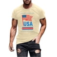 thumbnail image 1 of Vetsdori Fourth of July Tshirts for Men Independence Day Summer Pullover Patriotic Short Sleeve Red White and Blue Shirts,American Flag Mens Tops Crew Neck, 1 of 5