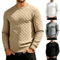 thumbnail image 1 of Vetsdori Knit Shirts for Men Sport Long Sleeve Pullover Comfy Winter Crew Neck Plain Mens Tops Casual, 1 of 6
