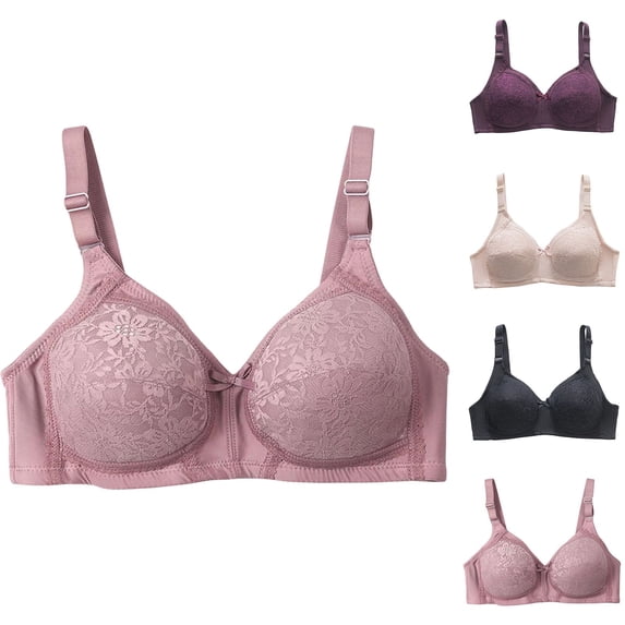 Vetsdori Lace Everyday Bras for Women Large Bust Bras Soft Bralette Wireless,No Padding Womens Bras