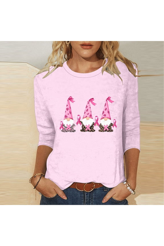Ladies Plus Size Tops Dressy Three Quarter Sleeve Pullover Holiday Graphic Summer,Tunic T-Shirts for Junior Lightweight