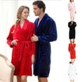 thumbnail image 1 of Vetsdori Long Length Robes for Women Strap Plush Night Gowns Flannel Warm Loungewear Cozy Ladies Bath Robes Casual, 1 of 4