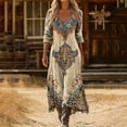 thumbnail image 1 of Vetsdori Long Sleeve Maxi Dresses for Women Loose Gowns Dresses Long,Sundress V-Neck Party Muumuu Juniors Dress Graphic, 1 of 6