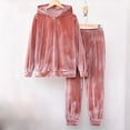 thumbnail image 1 of Vetsdori Long Sleeve Pajamas Sets for Women Casual Fleece Nightwear Velvet,Pants Soft Sleepwear Homewear Womens Pajamas 2 Pieces, 1 of 9