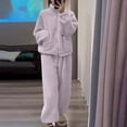 thumbnail image 1 of Vetsdori Long Sleeve Pajamas Sets for Women Pockets Casual Nightwear Pants Sleepwear Flannel Fashion Womens Pajamas Soft, 1 of 5