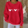 thumbnail image 1 of Vetsdori Long Sleeve Shirts for Women Valentine's Days Crewneck Tops Graphic Gifts for Women,Pullover Love Heart Casual Trendy Womens Sweatshirts Cute, 1 of 3