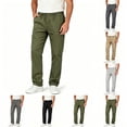 thumbnail image 1 of Vetsdori Men's Cargo Pants Sport Lightweight Pockets Elastic Waist Pantalones Casual Work Travel Straight Leg Trousers for Men, 1 of 6