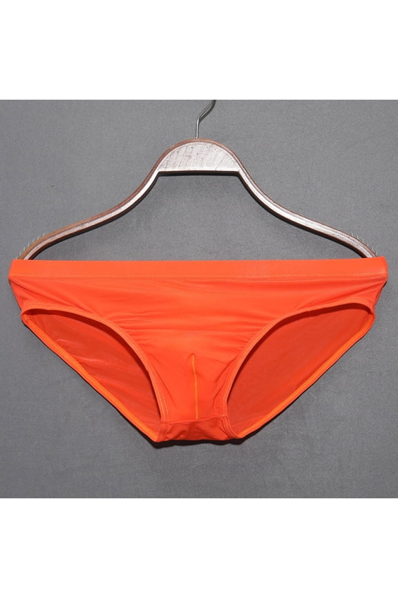 Men's Fashion Bikini Briefs U Convex Pouch Low Rise Stretchy Breathable Trendy Underwear