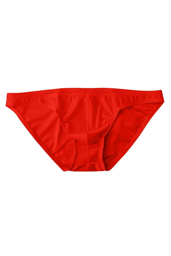 Men's Fashion Bikini Briefs U Convex Pouch Low Rise Stretchy Breathable Trendy Underwear