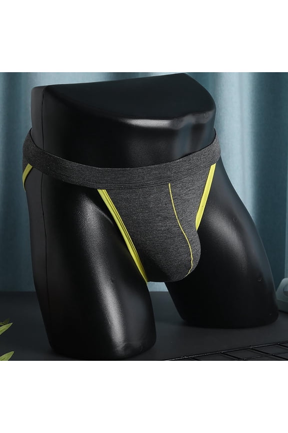 Men's Faux Leather Briefs, Low Rise High Cut Stretch Smooth Stylish Form-Fitting Underwear