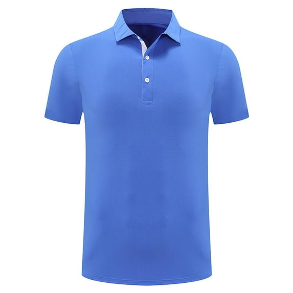 Vetsdori Men's Quick Dry Shirt with Classic Neck Short Sleeve in Standard Fit for Casual Wear & Athletic Activities
