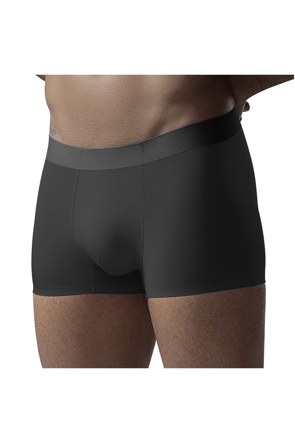 Men's Seamless Summer Boxer Briefs, Breathable Lightweight Stretch Smooth Low Rise Moisture Wicking Underwear