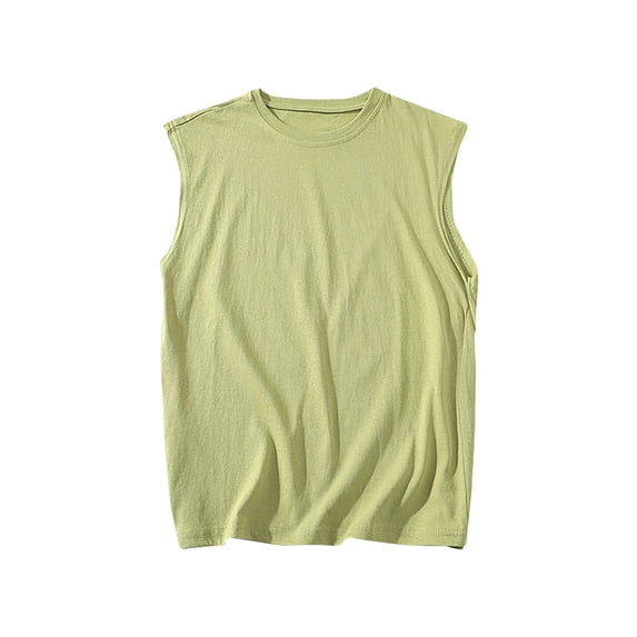 Vetsdori Mens Athletic Tank Tops Muscle Sleeveless T Shirts Casual Slim Fit Summer Undershirts,Outdoor Crew Neck Tanks for Men Cotton,XXXXXL