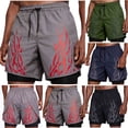 thumbnail image 1 of Vetsdori Mens Beach Shorts Lining 2 in 1 Pocket Short Pants Swim Trunks Summer Casual Sports,Breathable Ropa Shorts for Men Dry Fit,Size XL, 1 of 8