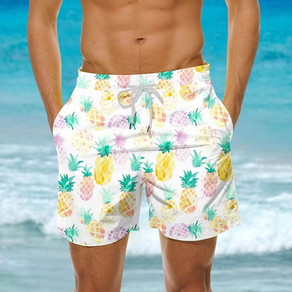 Vetsdori Mens Big and Tall Swim Trunks Pockets Board Shorts Swimwear Casual Summer,Drawstring Hawaiian Ropa Swim Shorts for Men Elastic Waist,L