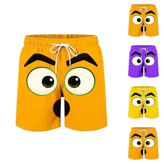 Vetsdori Mens Big and Tall Swimming Trunks Summer Board Shorts Swimwear Hawaiian,Casual Elastic Waist Hombre Swim Shorts for Men Drawstring,L