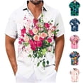 thumbnail image 1 of Vetsdori Mens Button up Tshirts Summer Short Sleeve Work Shirts Pockets Gift for Men Tops Vacation Ropa Para Hombre Collared Hawaiian Shirts for Men Graphics,Size XXXXXL, 1 of 5