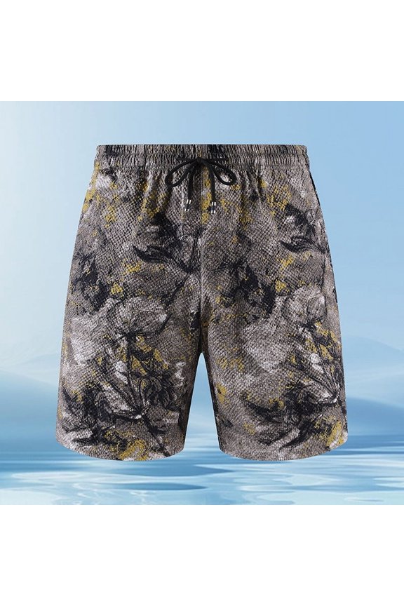 Mens Cargo Shorts Athletic Pockets Short Pants Workout Summer,Relaxed Fit Elastic Waist Shorts for Men Casual