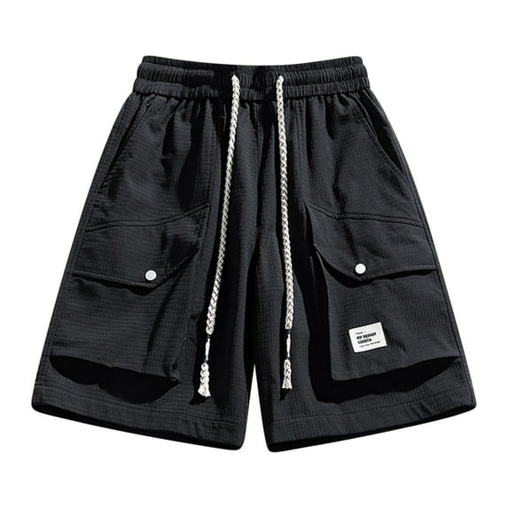Vetsdori Mens Cargo Shorts Pockets Summer Short Pants Relaxed Fit Athletic,Fashion Elastic Waist Outdoor Shorts for Men