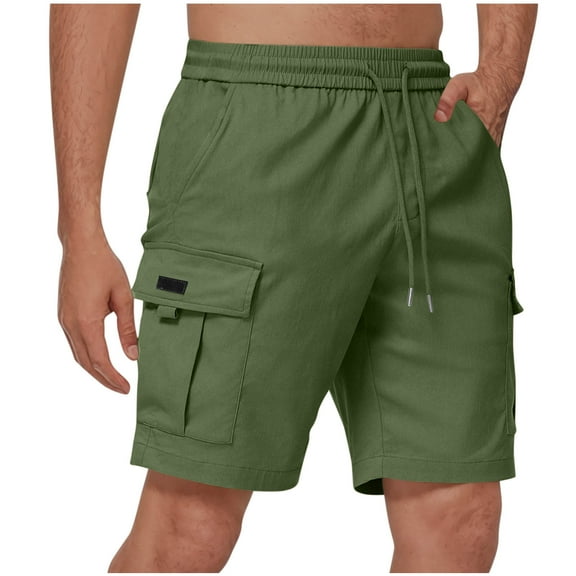 Vetsdori Mens Cargo Shorts Cotton Fashion Pull-On Summer Big and Tall Relaxed Fit Pockets,Ropa Elastic Waist Shorts for Men Athletic
