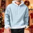 thumbnail image 1 of Vetsdori Mens Christmas Sweatshirts Gift Fleece Pullover Hoodies Hooded Holiday Plain Vacation Warm Tops for Men XMS, 1 of 9