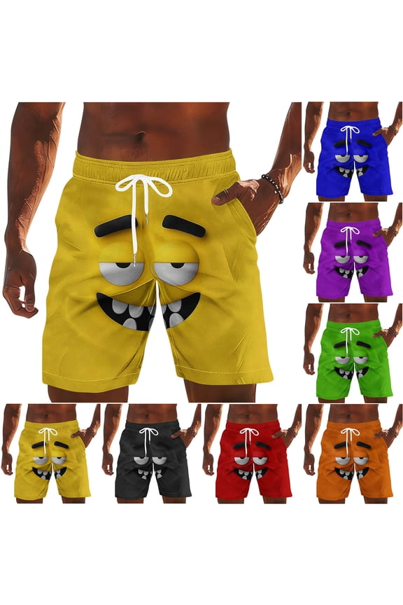 Mens Dry Fit Shorts Beach Pocket Short Pants Swim Trunks Summer,Breathable Elastic Waist Shorts for Men Ropa,Size L