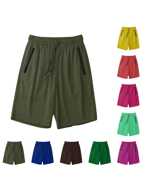 Mens Gym Athletic Shorts Running Stretch Short Pants Pockets Dry Fit,Summer Breathable Drawstring Ropa Shorts for Men