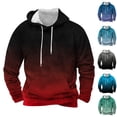 thumbnail image 1 of Vetsdori Mens Long Sleeve Sweatshirts Gradient Pocket Pullover Winter Sport Casual Hooded Graphic Tops for Men Hoodie, 1 of 5