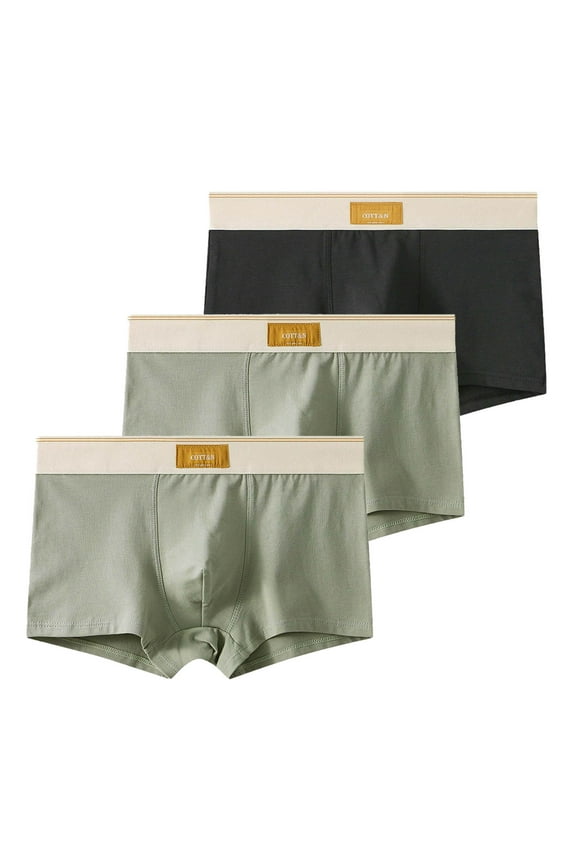 Mens Pack Underwear Boxer Briefs 3 Pieces Ropa Hombre Soft and Cozy Cotton Shorts Carsonsillos Trunks Underwear for Men Casual