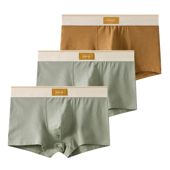 Vetsdori Mens Pack Underwear Boxer Briefs Cotton Ropa Hombre 3 Pieces Trunks Soft and Cozy Calzoncillos Underwear for Men Summer