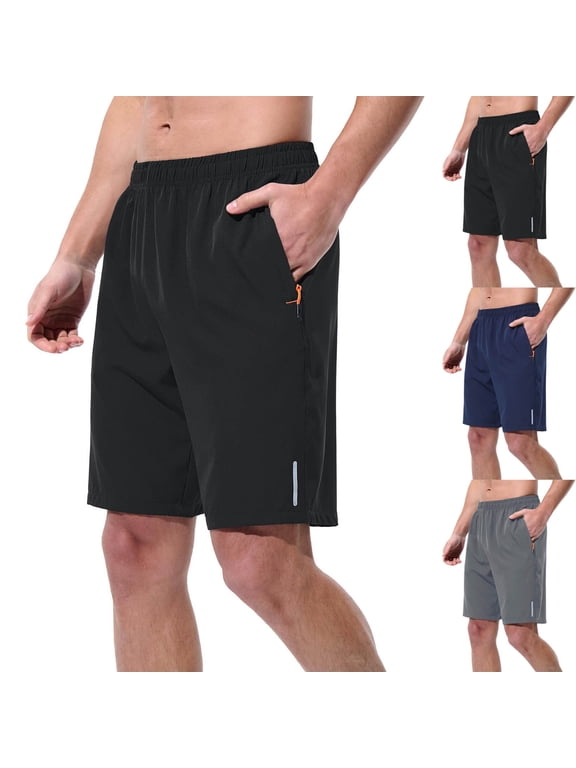 Dry Fit Athletic Shorts for Men Sport Pockets Short Pants Basketball,Summer Casual Moisture Wicking Mens Shorts Elastic Waist