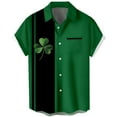 thumbnail image 1 of Vetsdori Mens Short Sleeve Shirts Collar Dress Shirts Button down Casual Summer Work St. Patrick's Day Gift for Men T-Shirts for Men Camisas de Hombre, 1 of 3